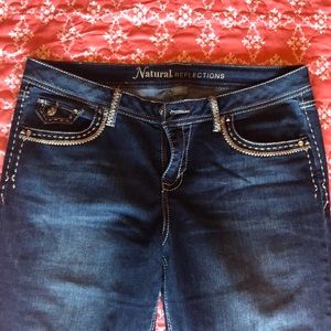 Size 10 dark Demi’s jeans semi stretch in waist.